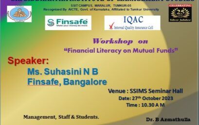 Workshop on “Financial Literacy on Mutual Funds”