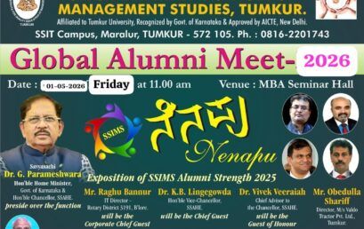 SSIMS Alumni Meet 2026 – 01st May 2026 at SSIMS PG Seminar Hall, Tumkur